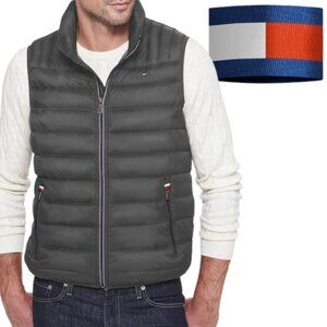 🆕XXL Tommy Hilfiger Men’s Ultra Loft Quilted Puffer Vest, Charcoal Gray NWT$150